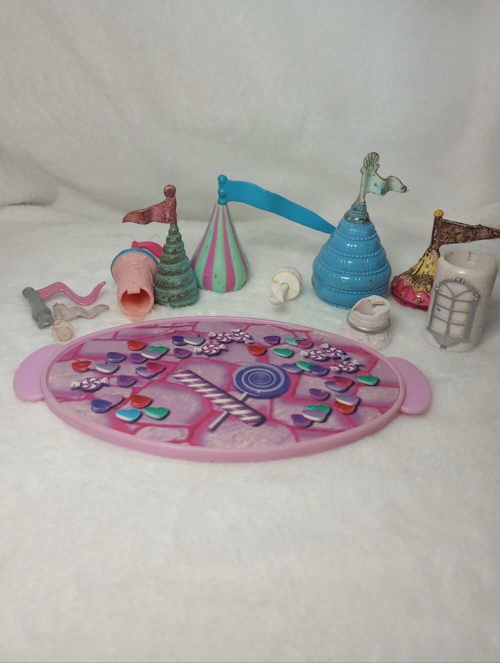 Vtg 90s Polly Pocket Starcastle Replacement Parts Peppermint Tea Rooftop Pieces